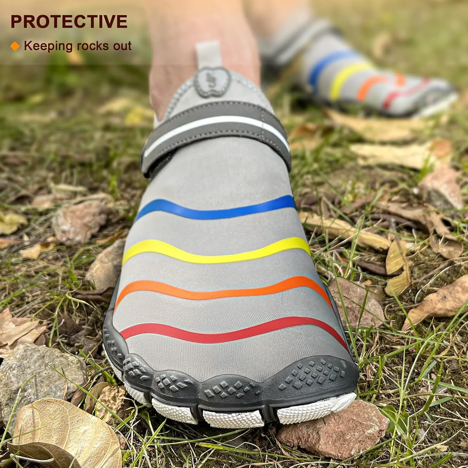KEMISANT Mens Water Shoes, Unisex Barefoot Aqua Shoes for Men Women Beach Swimming Water Sport Shoes