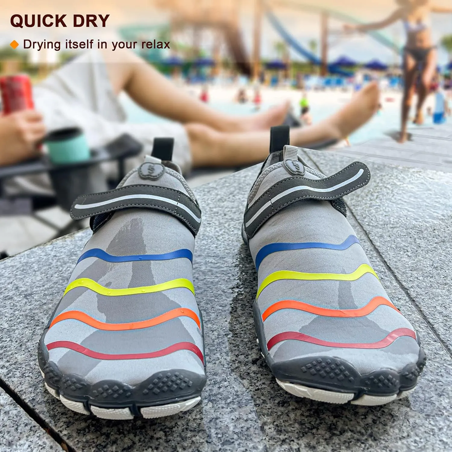 KEMISANT Mens Water Shoes, Unisex Barefoot Aqua Shoes for Men Women Beach Swimming Water Sport Shoes