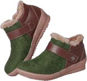 Ladmiple Winter Boots For Women 2024 Snow Shoes with Fur Lined Warm Slip On Ankle Booties Comfortable Outdoor Walking Shoes