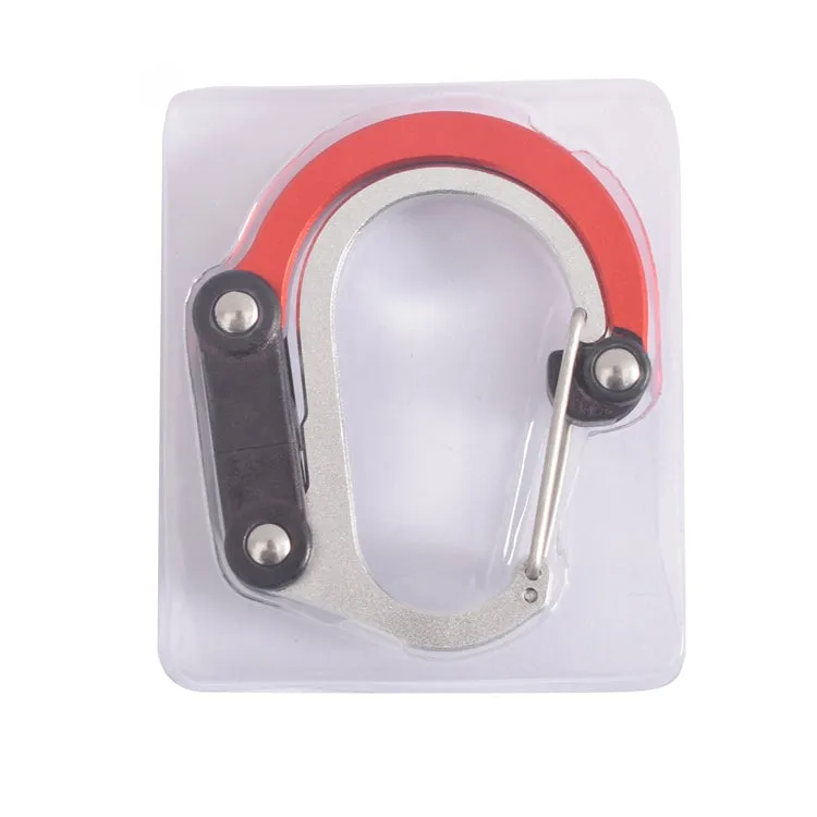 Multifunctional Carabiner Aluminum Alloy D-Type Outdoor Products Quick-Hanging Buckle(Golden)