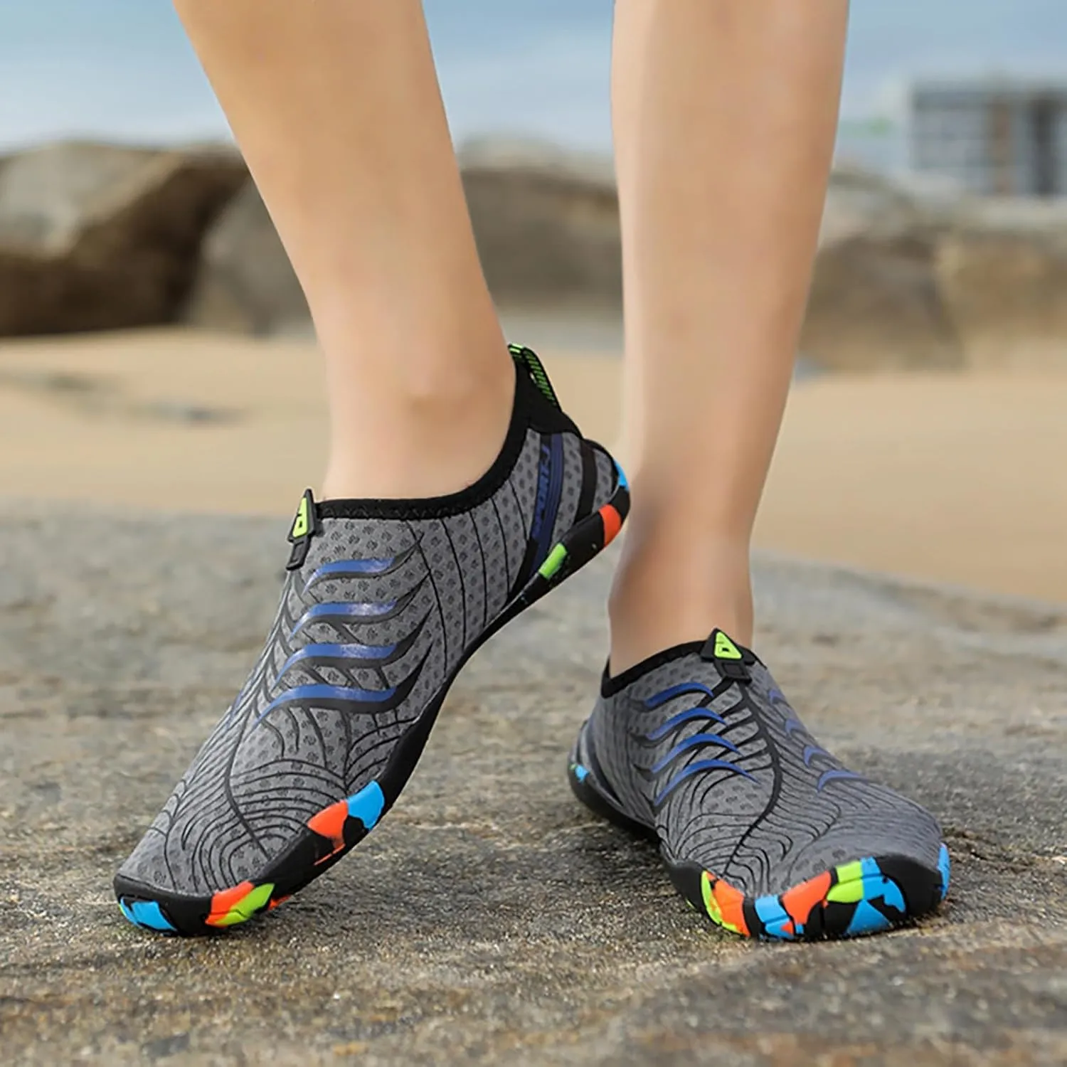 Water Shoes Mens Quick Dry Aqua Sock Water Shoes Hiking Men Extra Wide Water Shoes for Women Quick Drying Sports Aqua Shoes Non Slip Shoes for Beach Swim Pool River Boating Surf